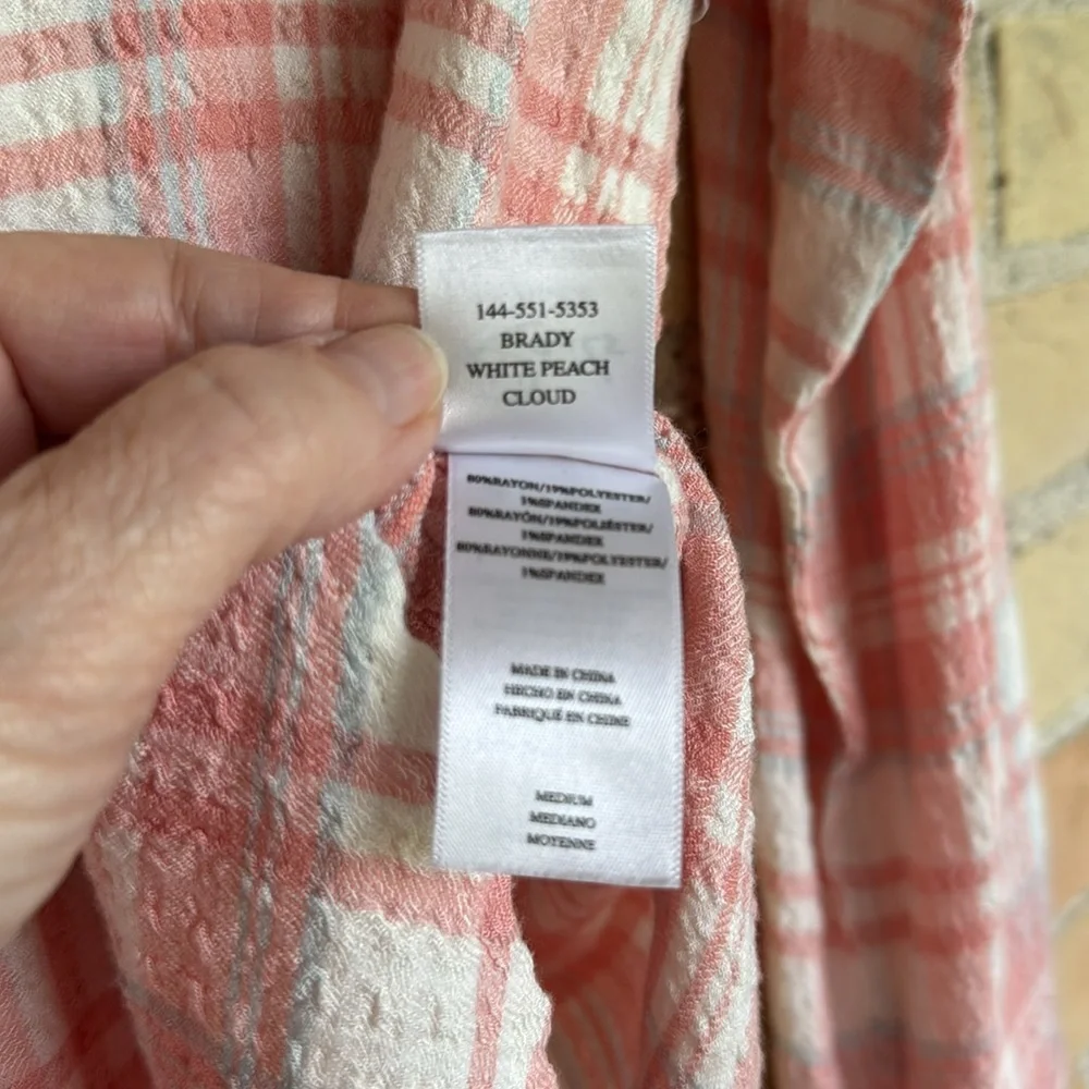 New Rails Pink, Blue and White Plaid Button Down Shirt - Picture 3 of 4